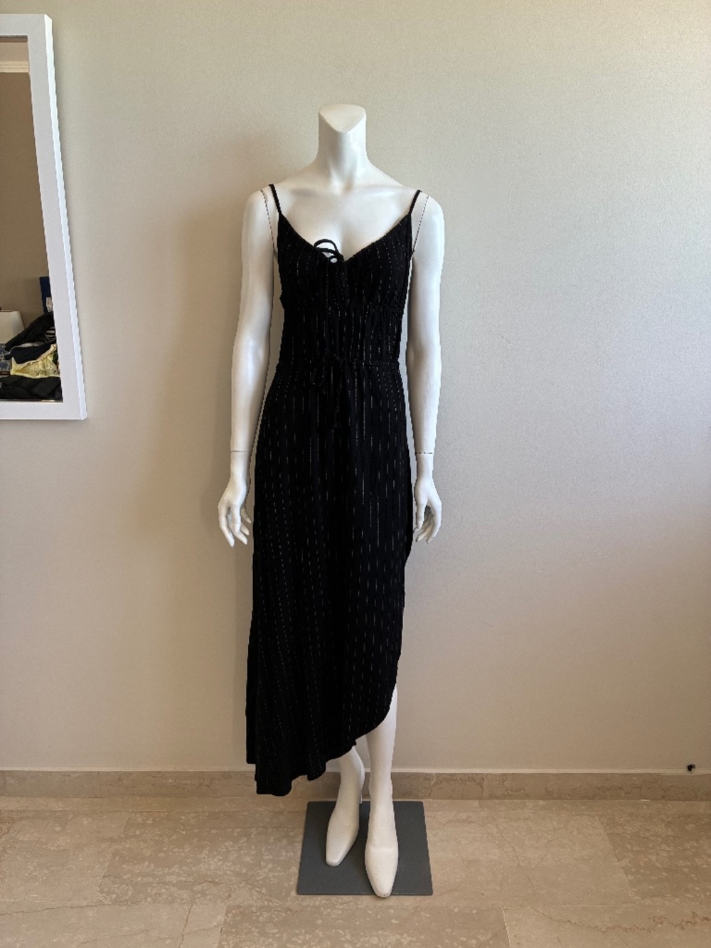 Chaser Striped Asymmetrical Dress